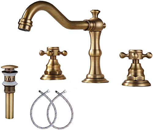 Widespread Brass Waterfall Bathroom Sink Faucet Chrome Basin 3 Hole Mixer Tap